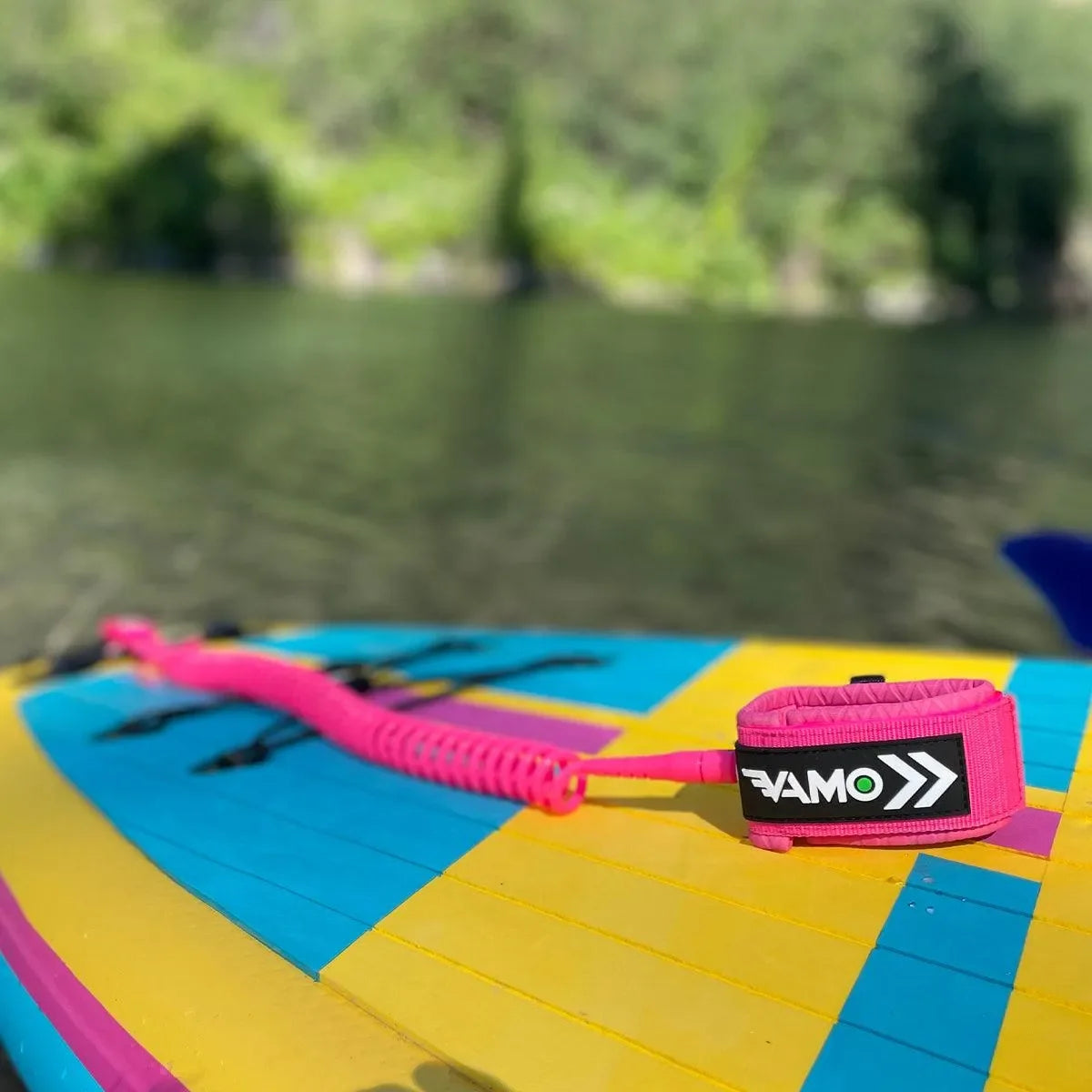 9' Full Coiled SUP Paddleboard Leash - Vibrant Collection - Full Coil Leash - VAMO - www.vamolife.com
