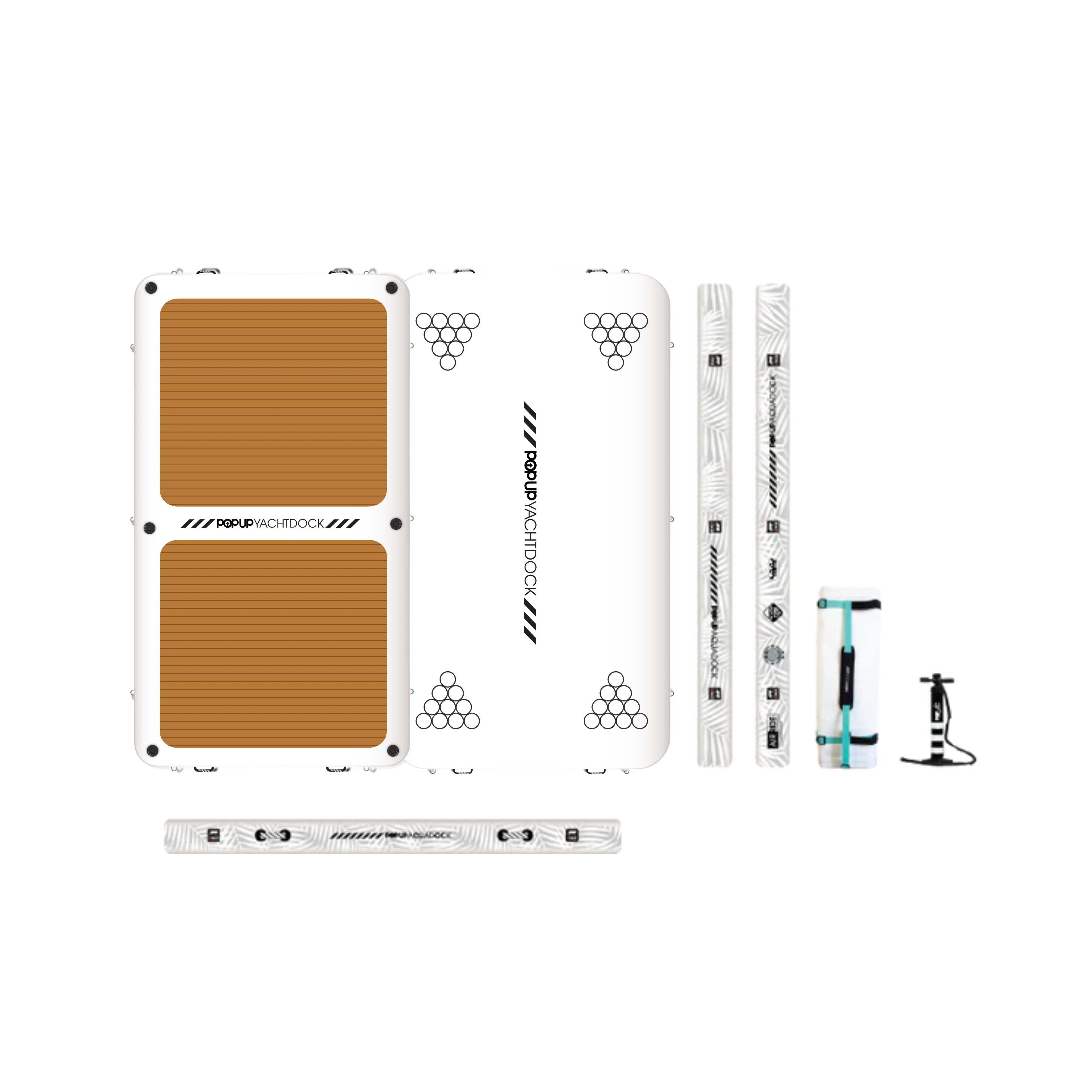 14' Inflatable Floating Dock - POPUP YACHTDOCK - Premium Yacht Platform for Boats & Water Sports