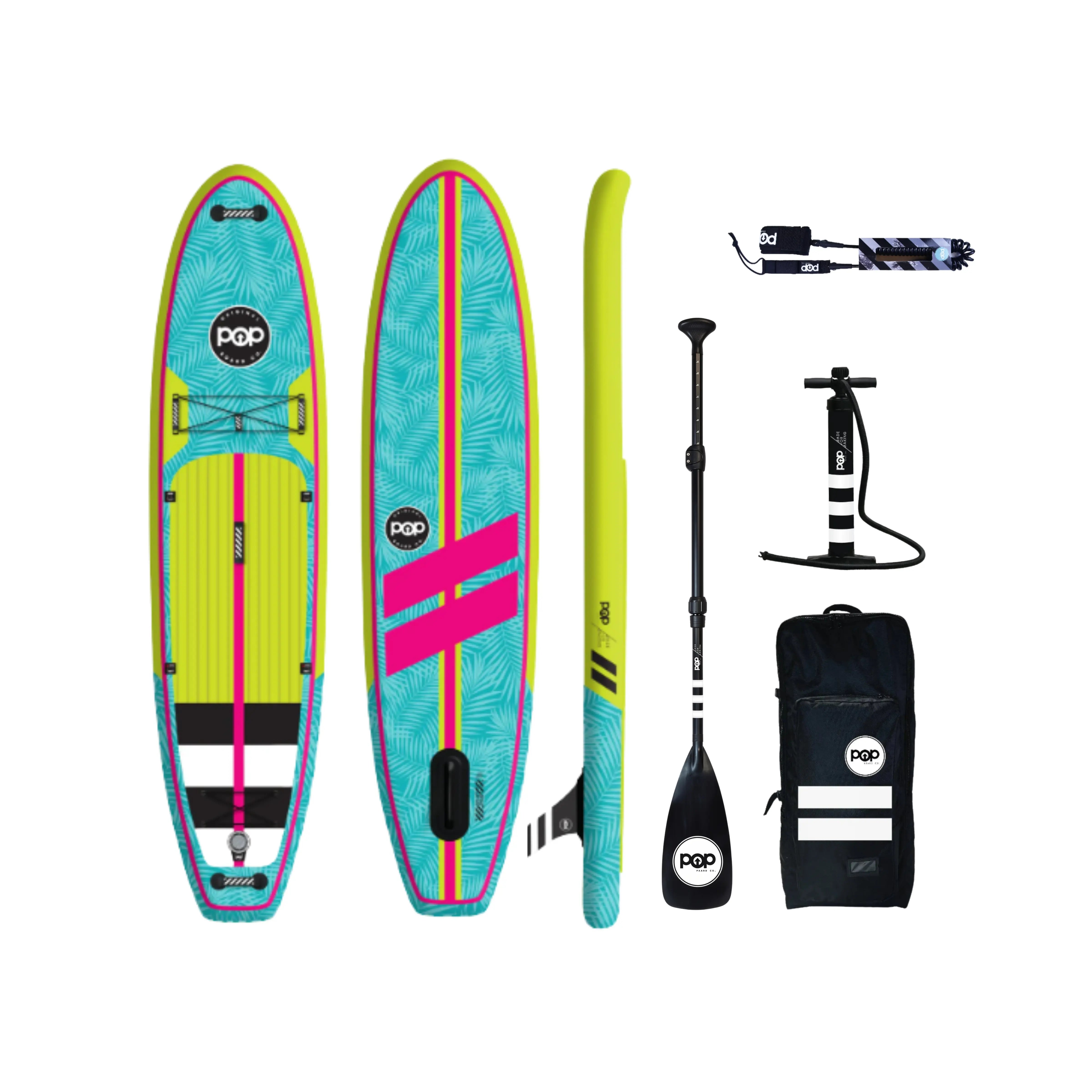 11' Inflatable SUP for Touring & Kayak Conversion | Yacht Hopper Neon