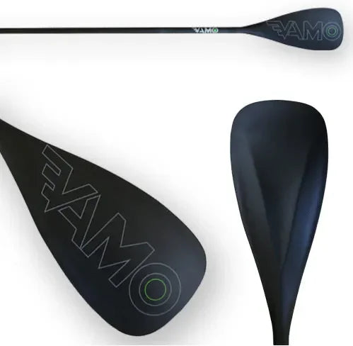 Vamo carbon fiber fixed shaft paddle for paddleboarding, lightweight and durable design.
