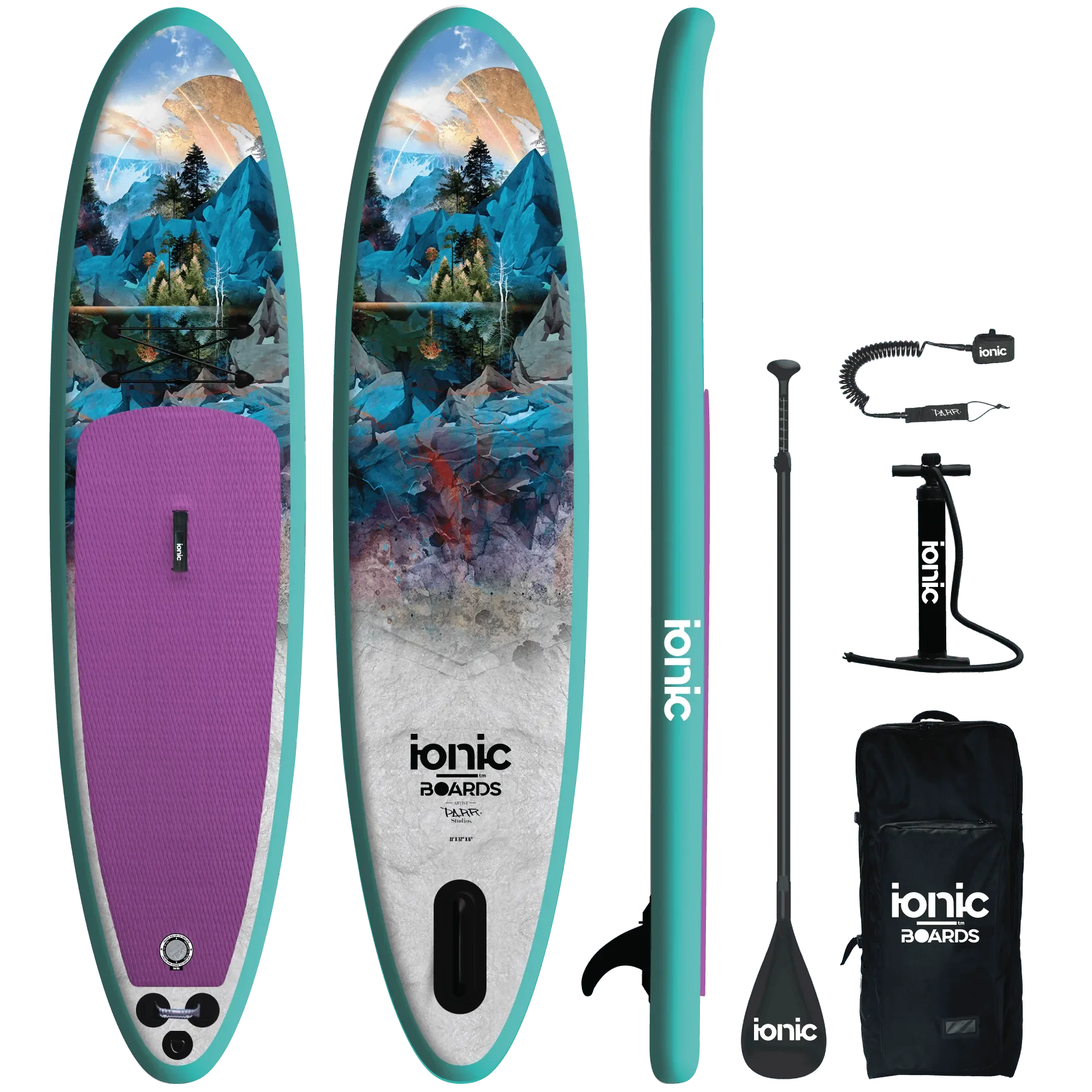 Ionic All Water - Teal Mountain - 11'0 Inflatable Paddle Board Package - Canadian Board Company