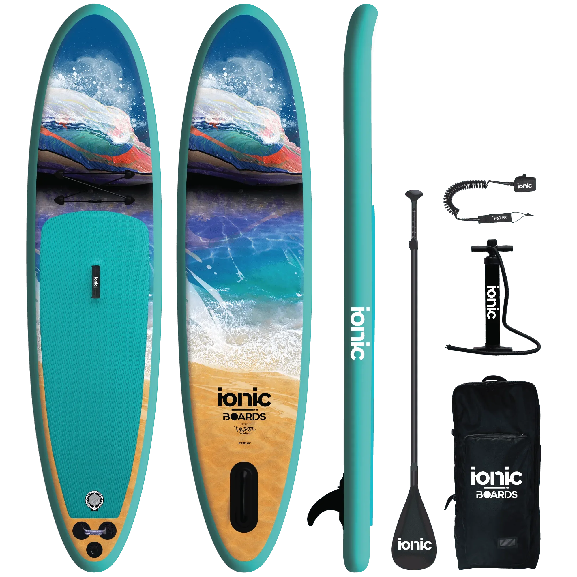 Ionic All Water - Teal Wave - 11' Inflatable Paddle Board Package - Canadian Board Company