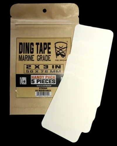 Phix Doctor ding tape marine grade 2x3 pack of 5 for paddleboard and surfboard repair.