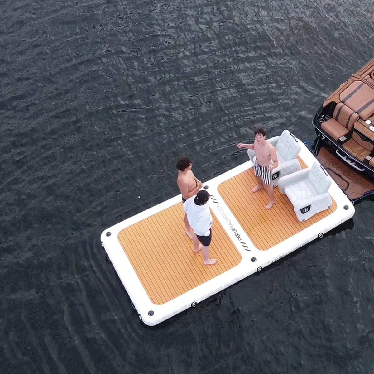 14' Inflatable Floating Dock - POPUP YACHTDOCK - Premium Yacht Platform for Boats & Water Sports