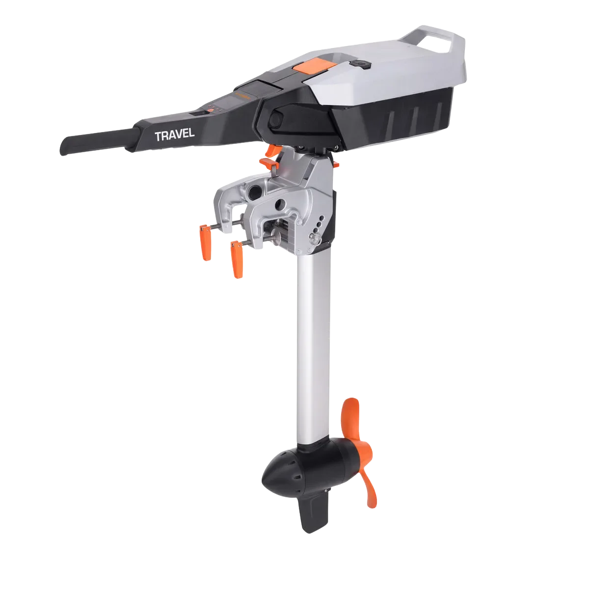 Side profile of Torqeedo Travel 1103 S compact electric motor.