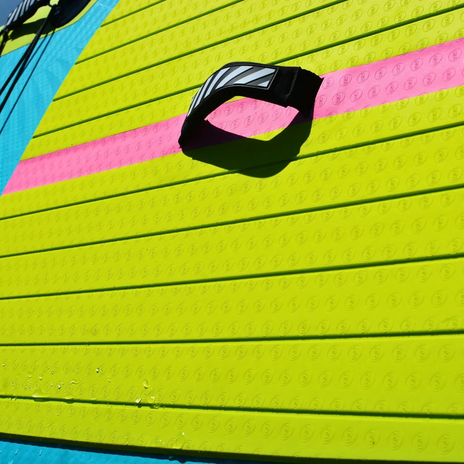 Premium non-slip deck traction pad on POP Yacht Hopper 11'0 inflatable paddleboard.