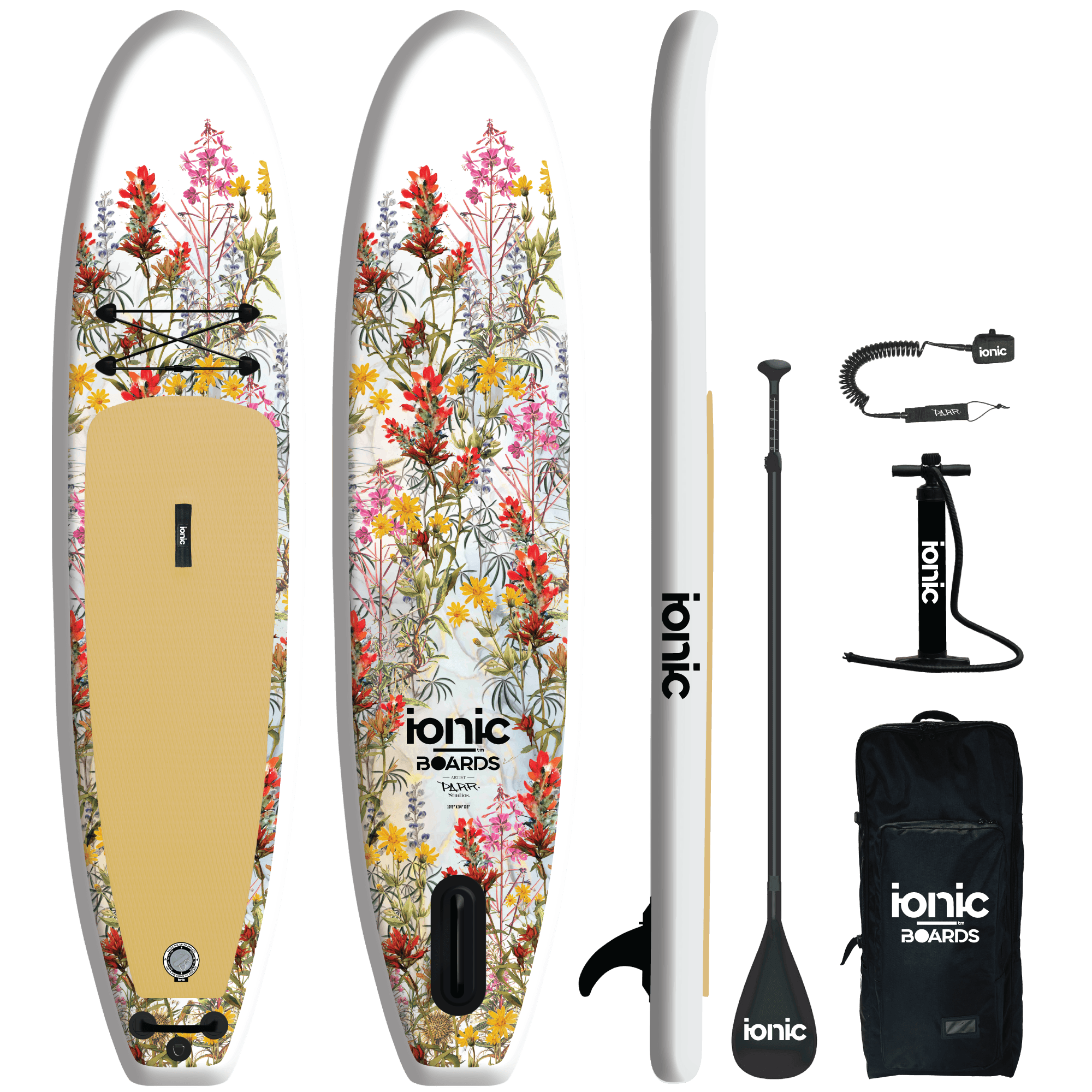 Ionic All Water - Flower Power - 10'6 Inflatable Paddle Board Package - Canadian Board Company