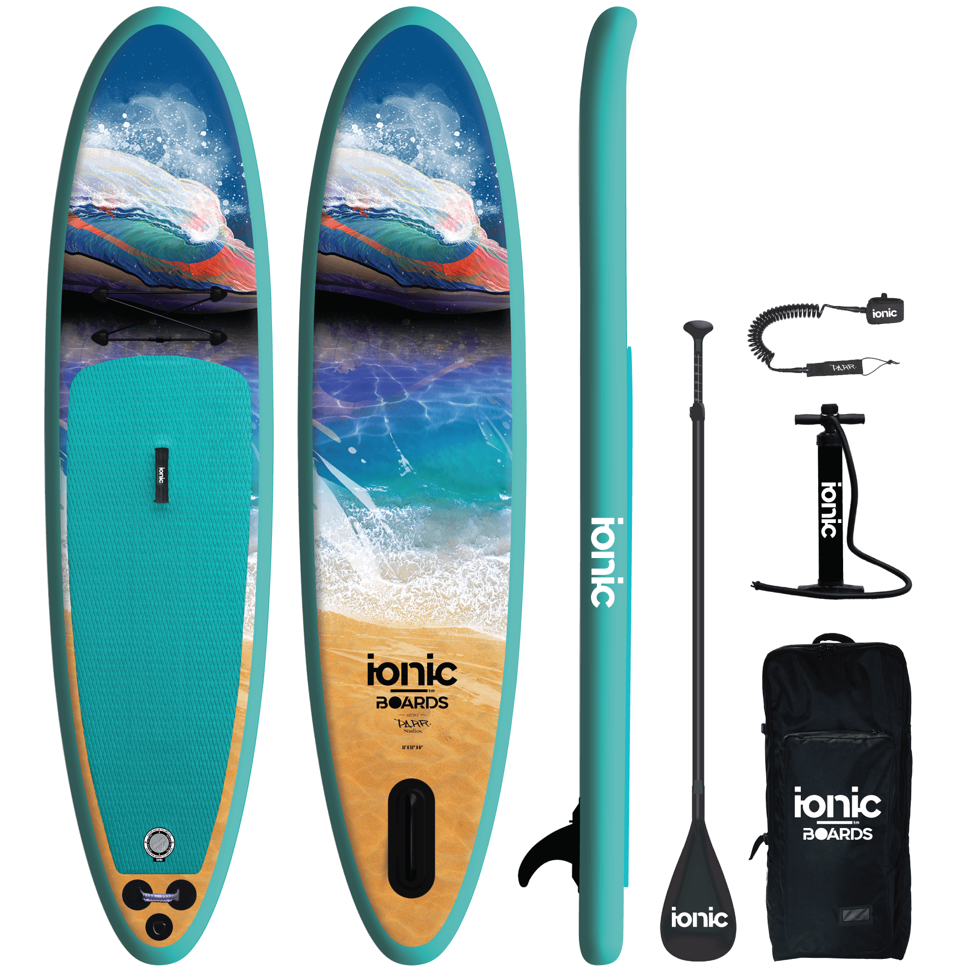 Ionic All Water - Teal Wave - 11' Inflatable Paddle Board Package - Canadian Board Company