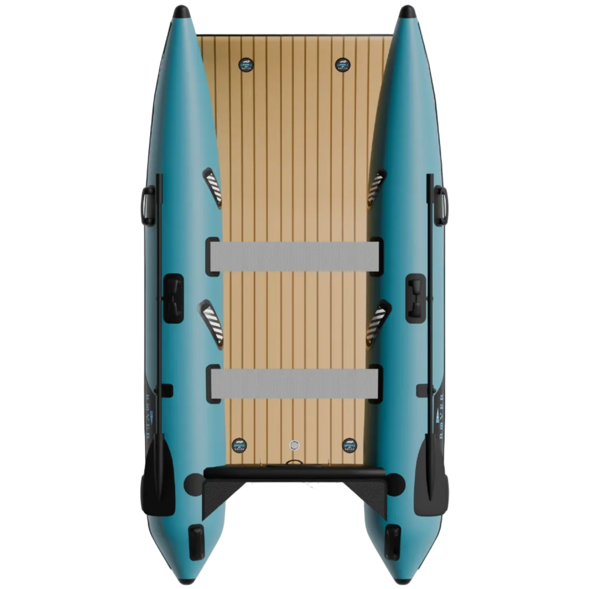 A top-down view of the 10ft battle cat showing its wooden floor and seats.
