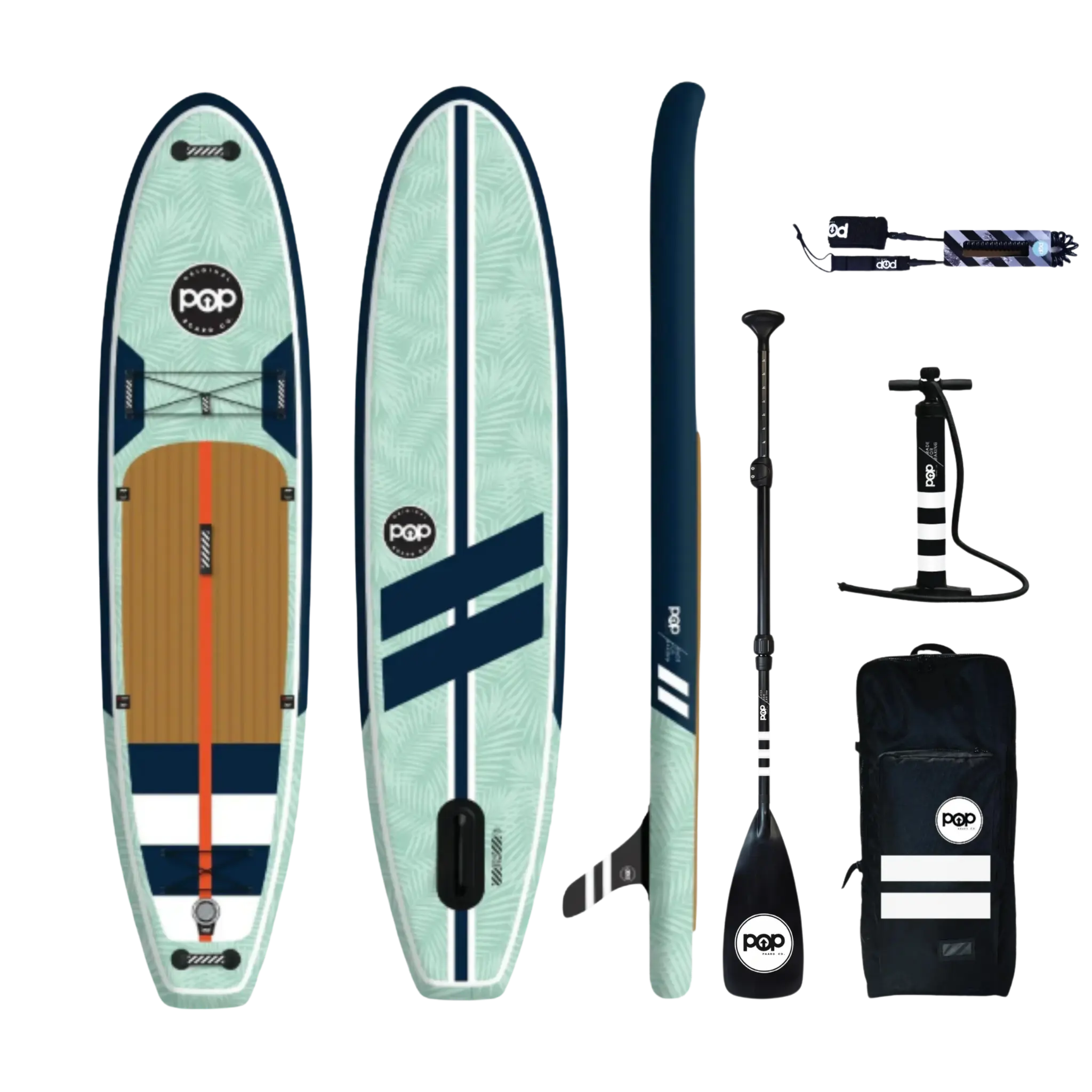 11' Inflatable Stand Up Paddleboard - Yacht Hopper - Mint Green
