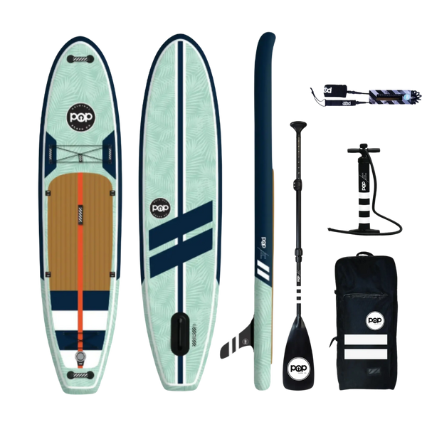 11' Inflatable Stand Up Paddleboard - Yacht Hopper - Mint Green