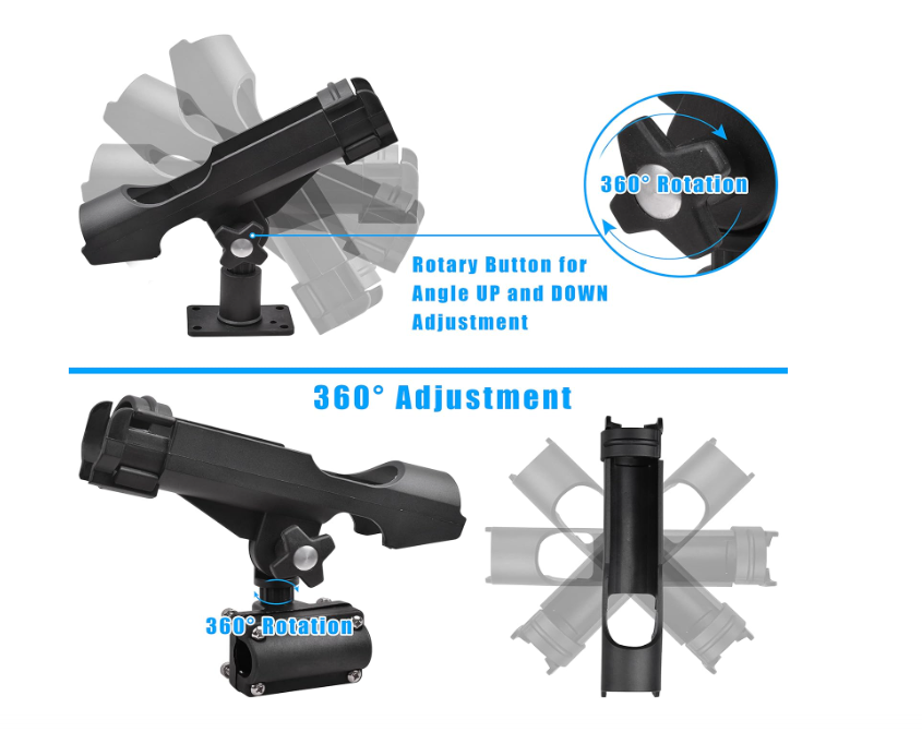 Adjustable Fishing Rod Holder — 360° Power Lock | RH40