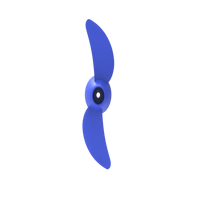 the image is showing blue propeller for outboard motor
