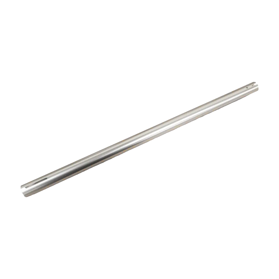Two metallic rods on a white background