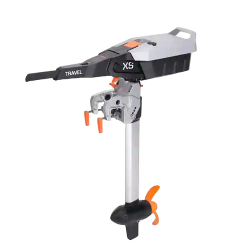 Torqeedo Travel XS S electric outboard motor, front three-quarter view