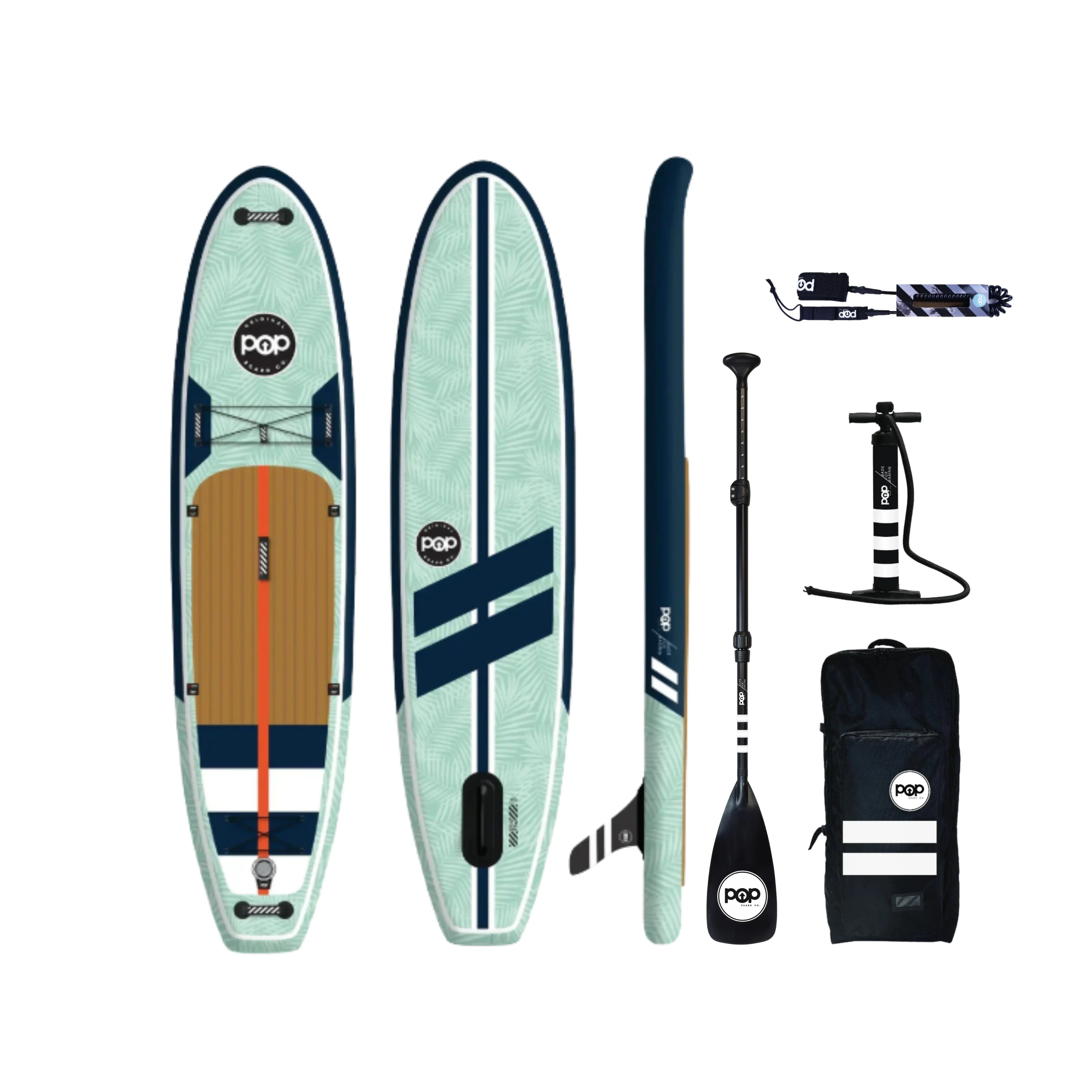 11' Inflatable Stand Up Paddleboard - Yacht Hopper - Mint Green