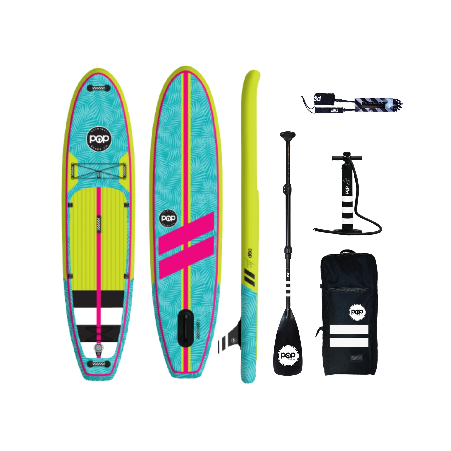 11' Inflatable SUP for Touring & Kayak Conversion | Yacht Hopper Neon