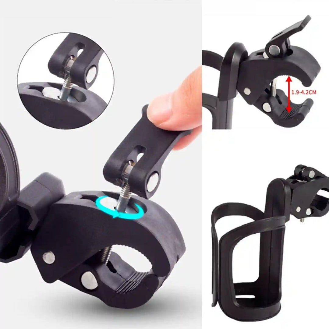 Boat cup holder clamp installation on railing tool-free mount marine grade