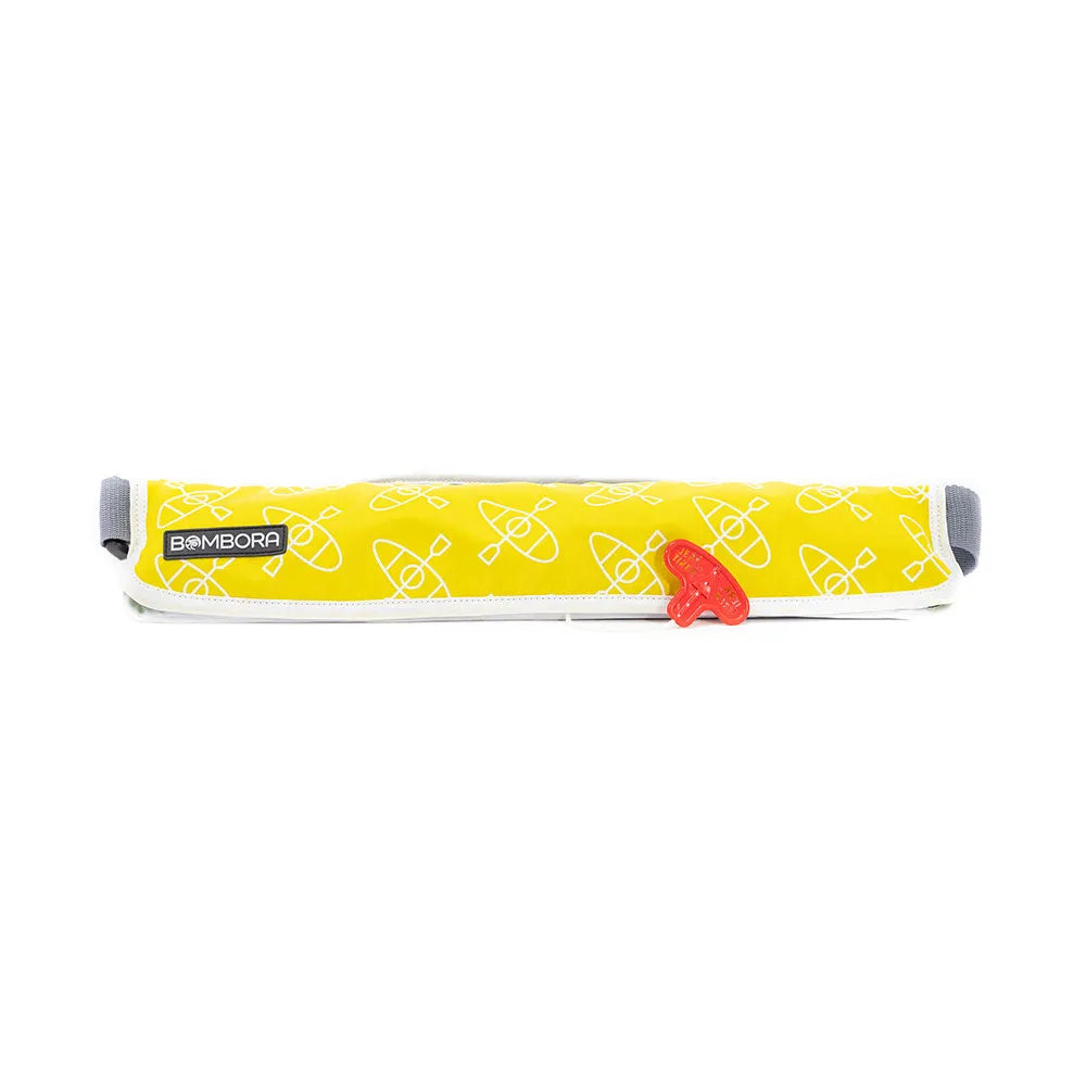 Bright yellow Bombora PFD belt pack from Canadian Board Co., part of the I’d Rather Be Cruisin’ Collection.