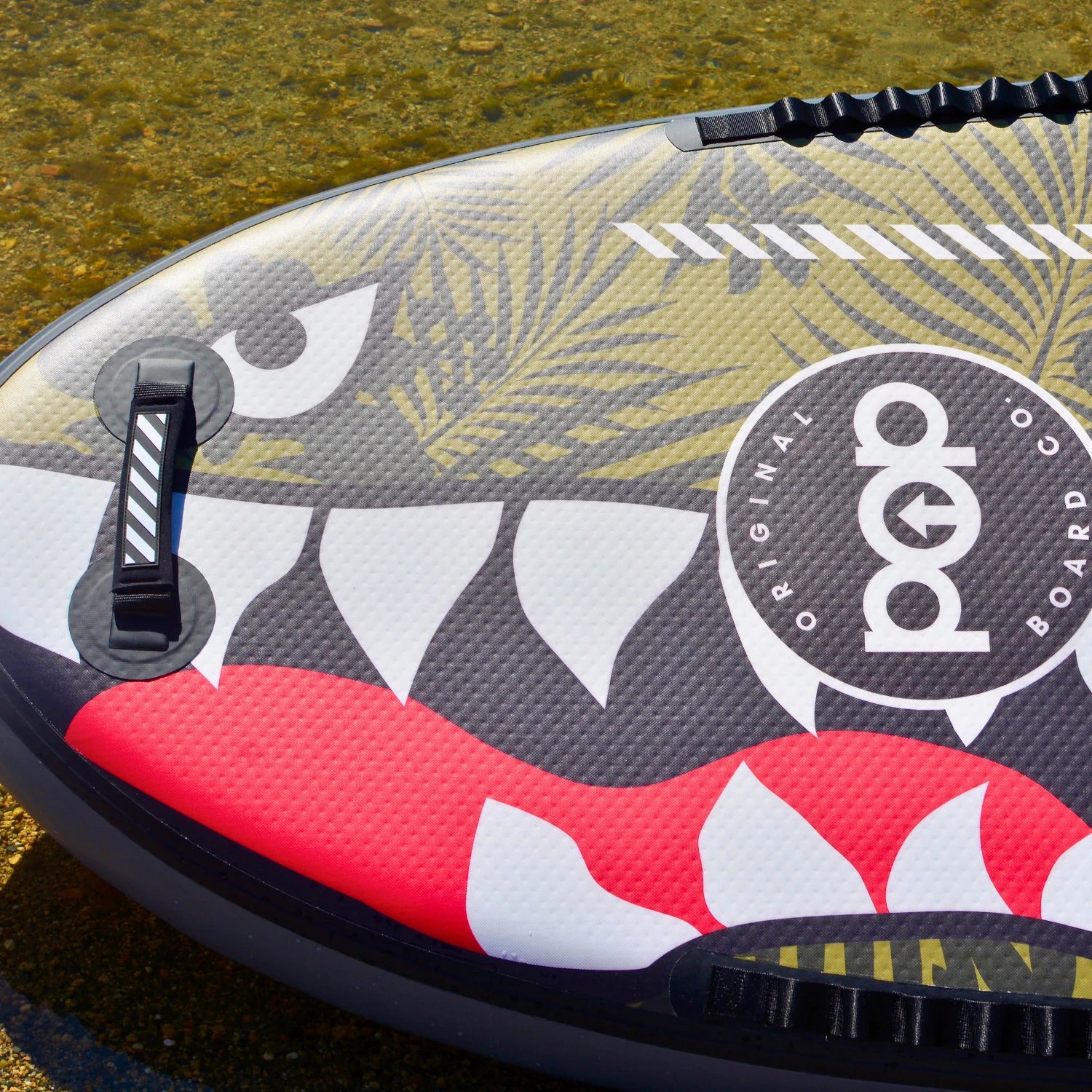 Textured deck pad of El Capitan 11'6 Bomber paddleboard showing traction and grip design.