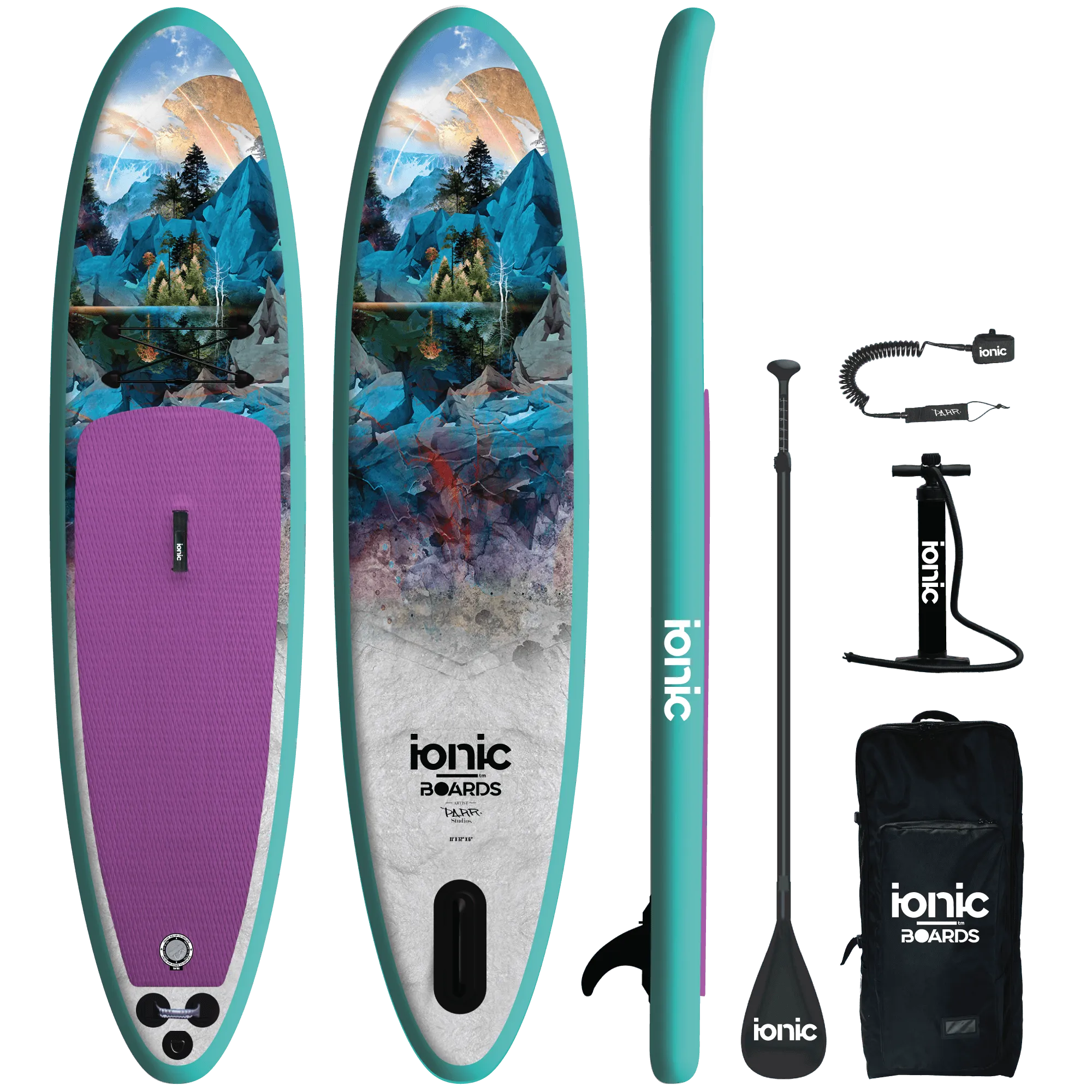 Ionic All Water - Teal Mountain - 11'0 Inflatable Paddle Board Package - Canadian Board Company