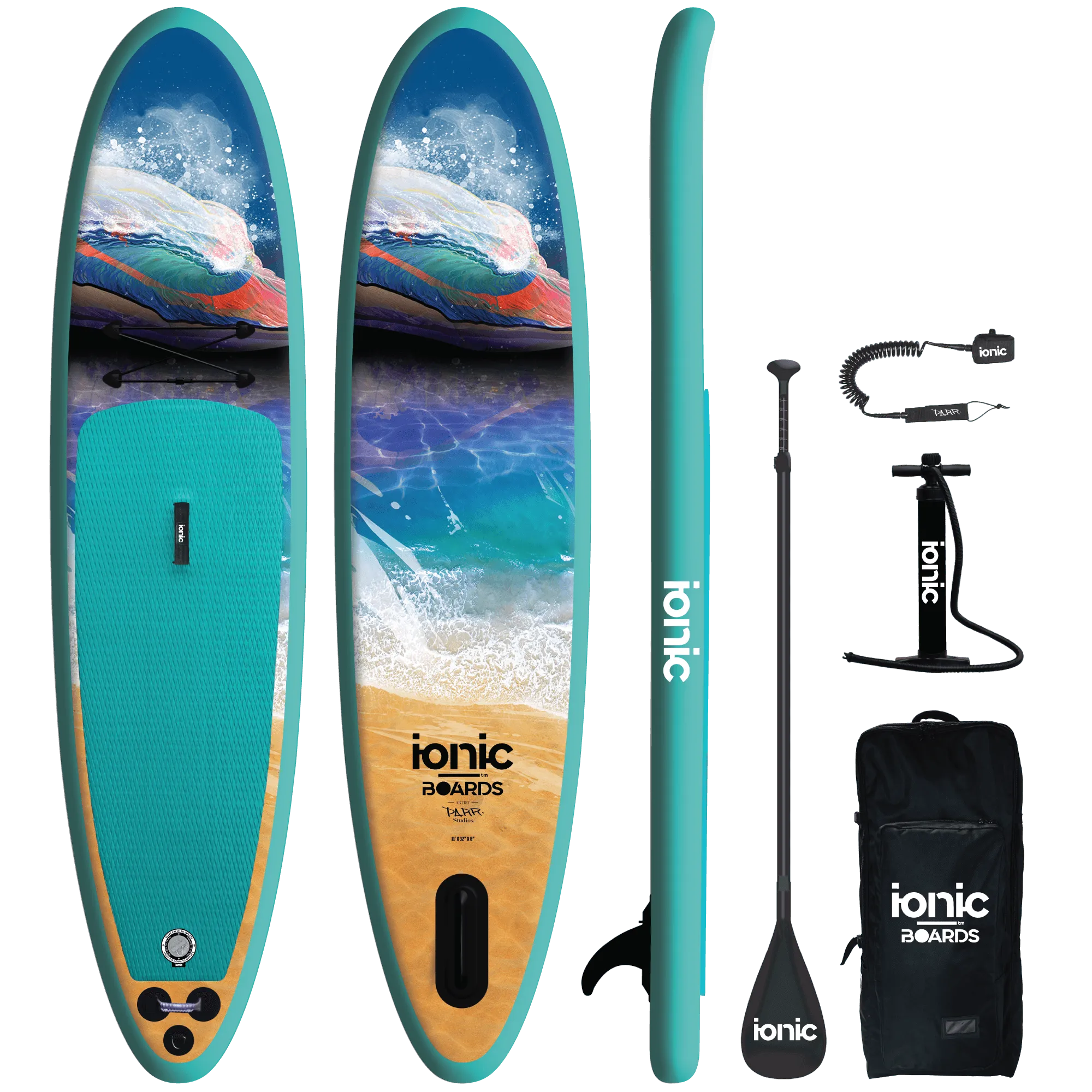 Ionic All Water - Teal Wave - 11' Inflatable Paddle Board Package - Canadian Board Company