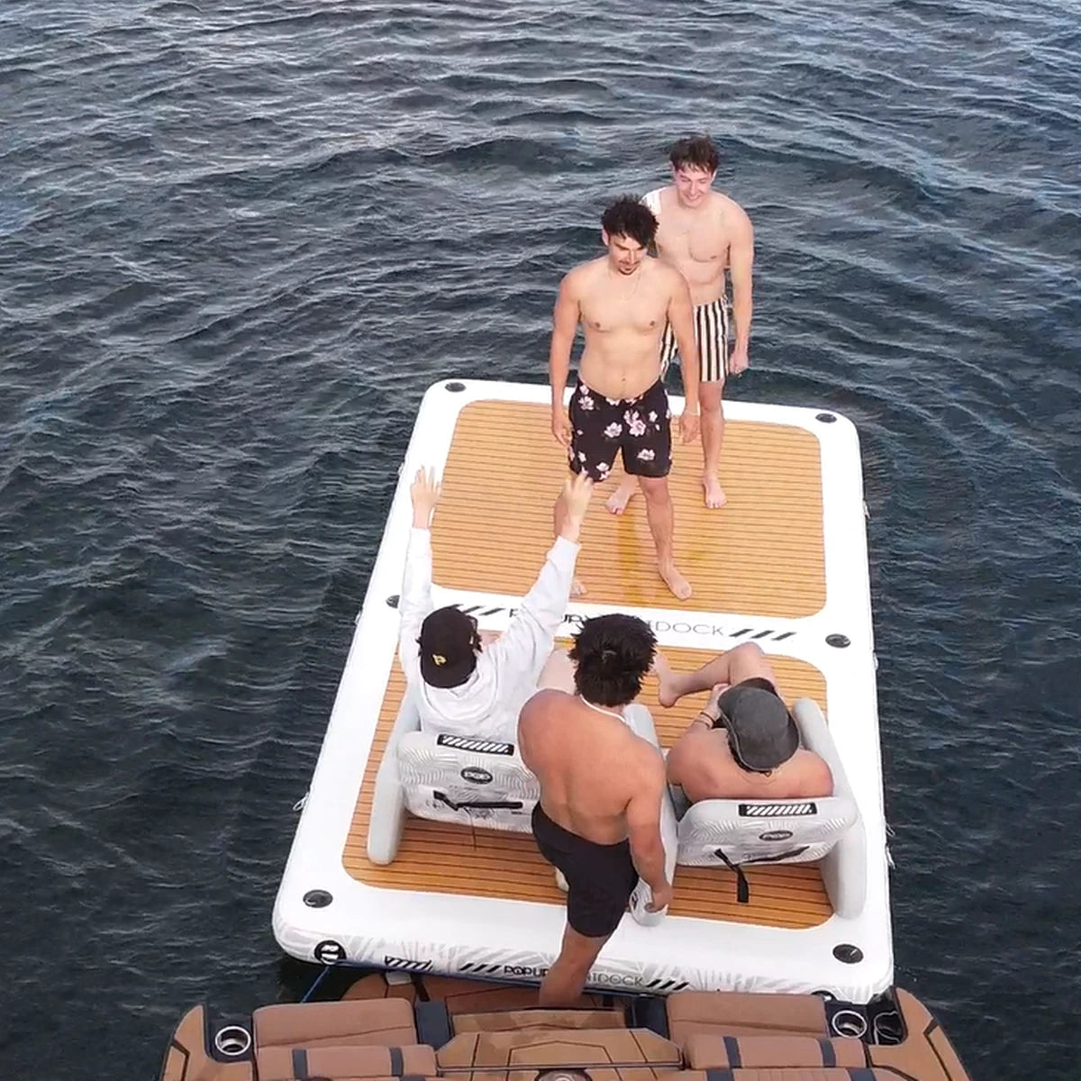 14' Inflatable Floating Dock - POPUP YACHTDOCK - Premium Yacht Platform for Boats & Water Sports