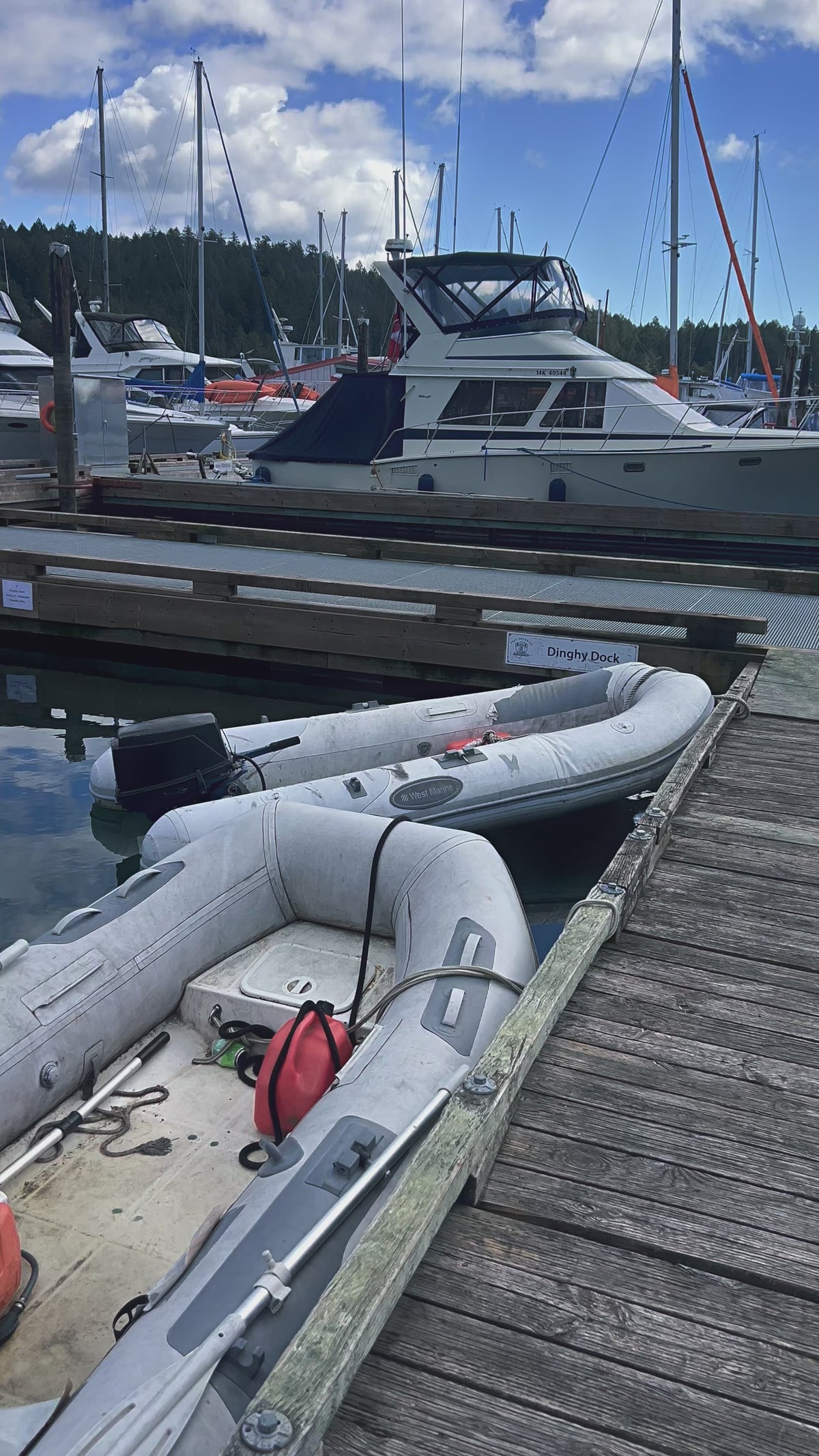 A video clip of the 8ft battle boat secured and floating dockside.