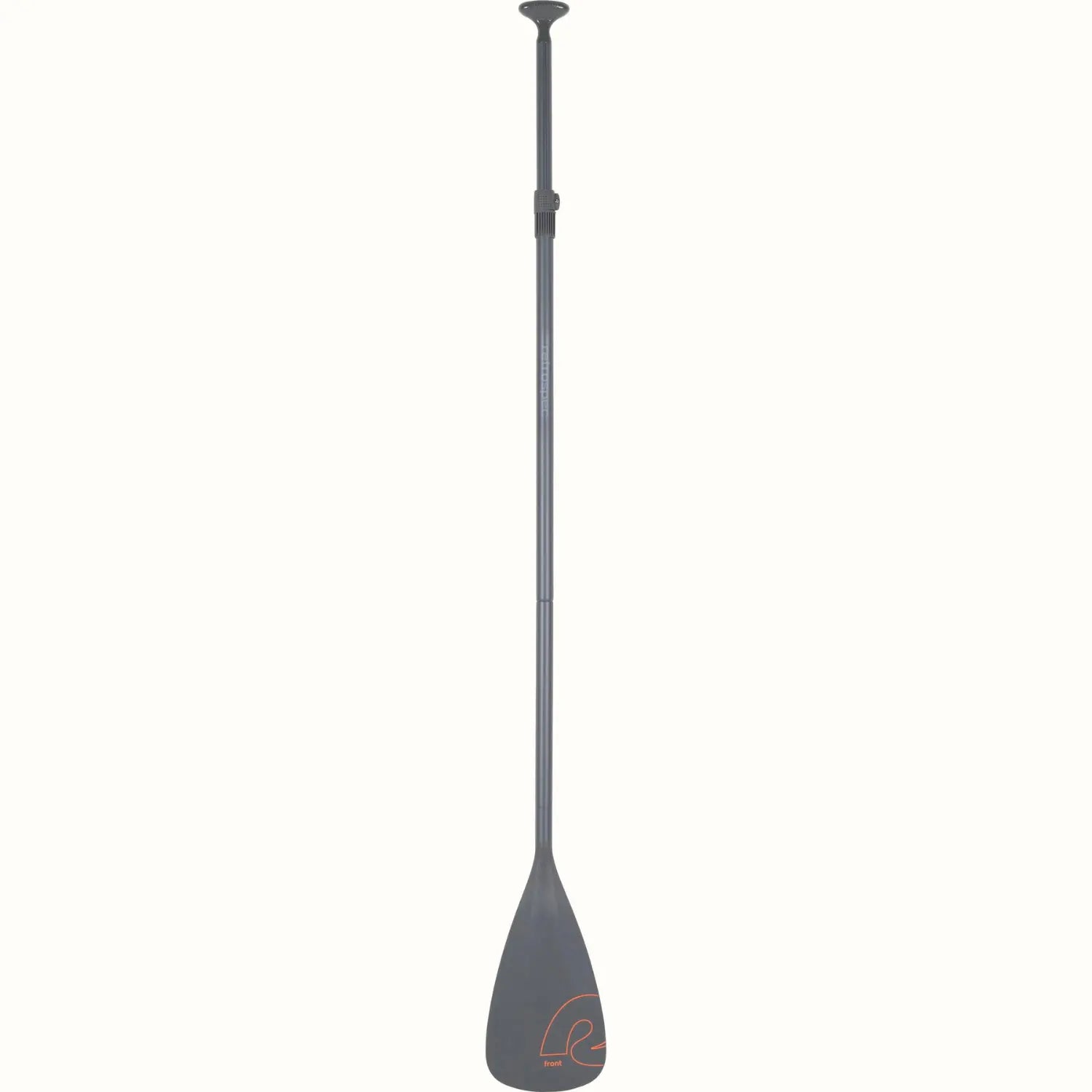 A full-length view of the assembled Retrospec Weekender stand-up paddle board (SUP) paddle with T-grip handle and single blade, shown against a plain white background.