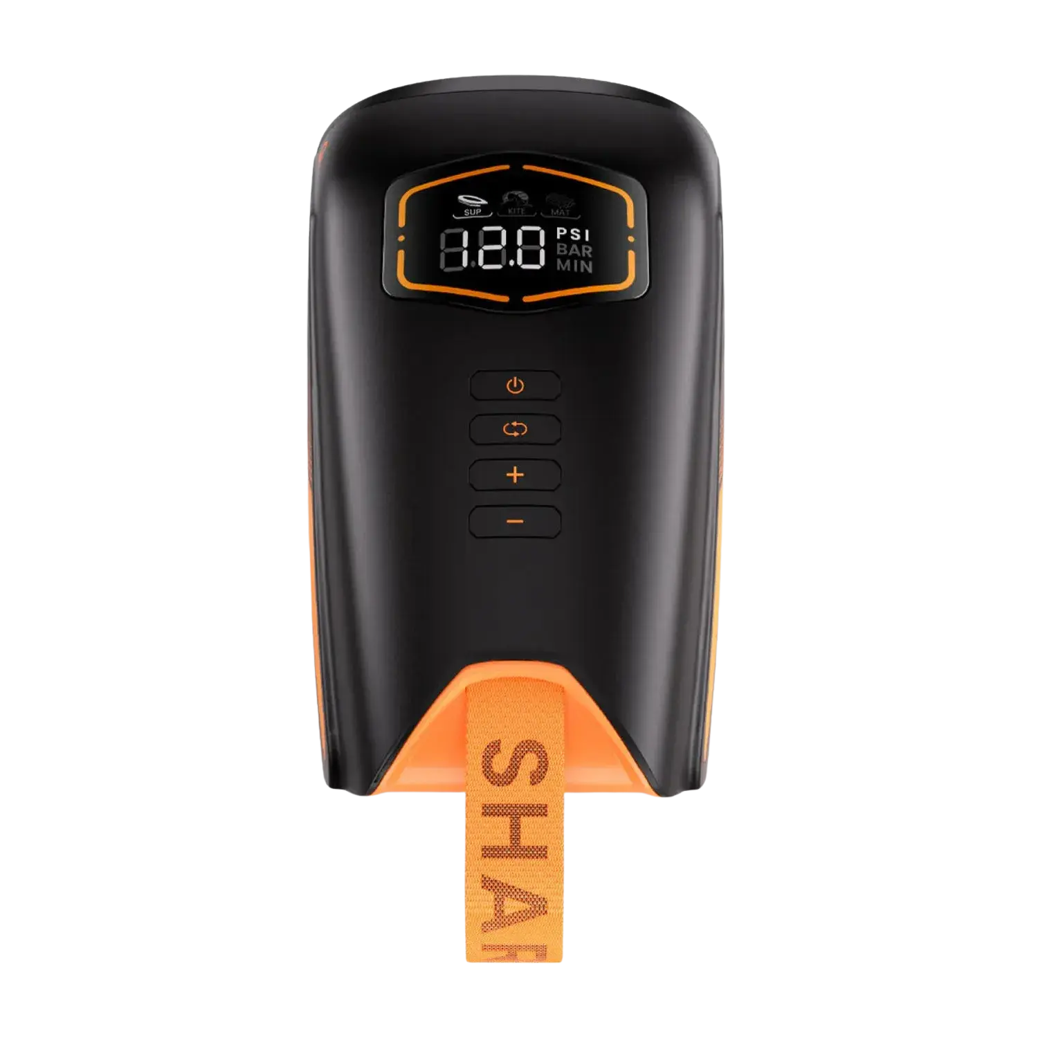 Shark 3 Electric Pump digital display close-up showing pressure control.
