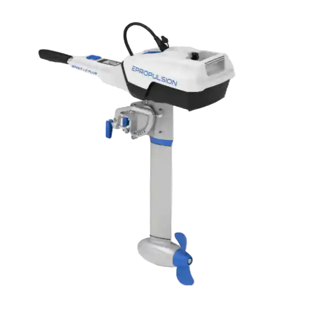 EPropulsion outboard motor on a white background