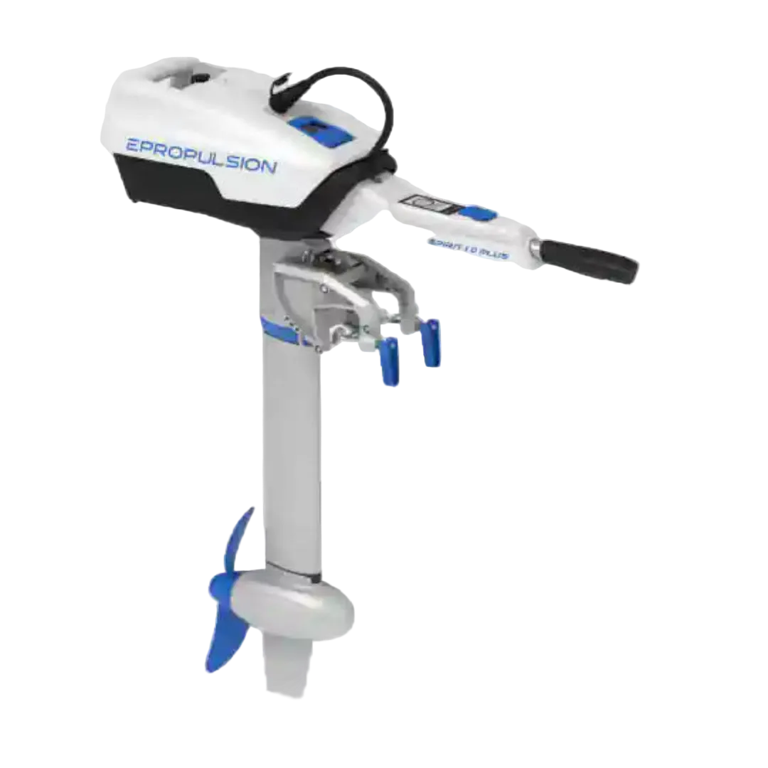 Epropulsion outboard motor on a white background