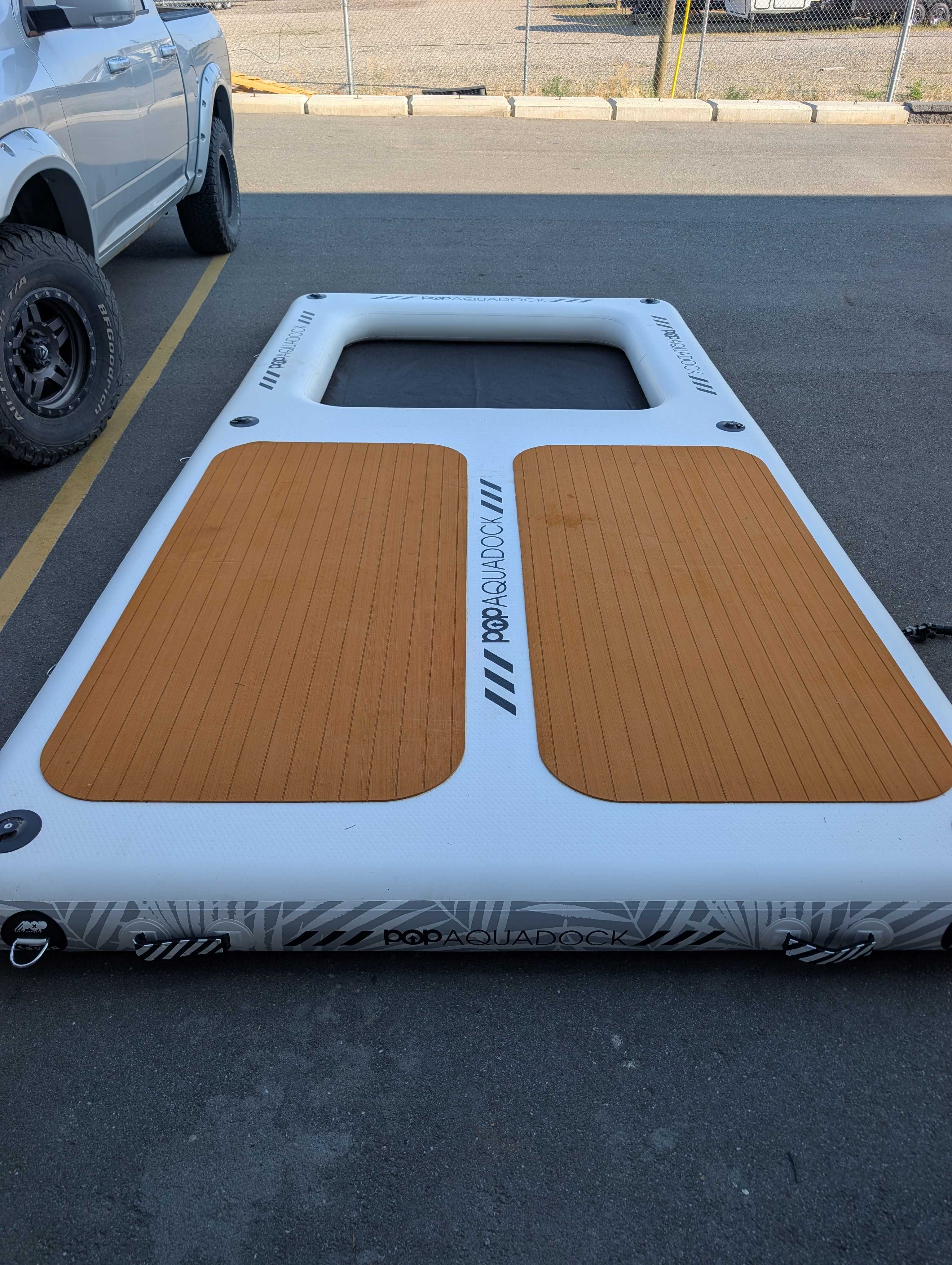 Top view of Used POP Up AquaDock showing traction pad layout - refurbished under Green Program.