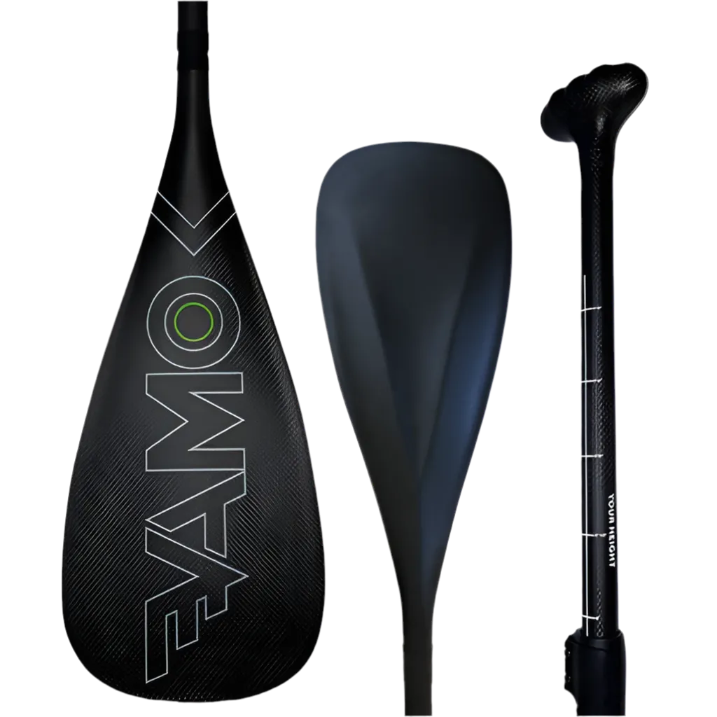 Vamo carbon fiber adjustable paddle with lightweight blade and adjustable shaft for SUP.