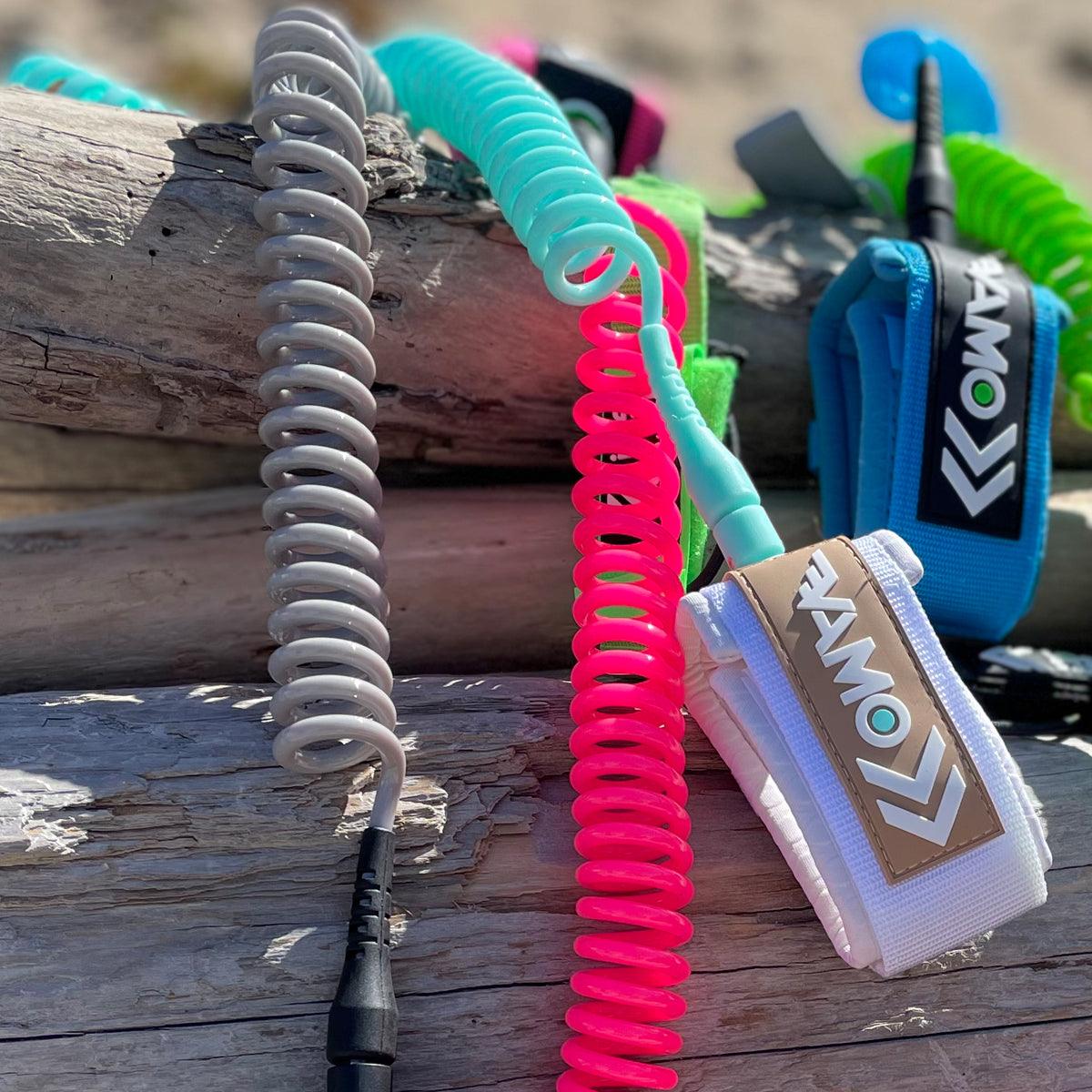 9' Full Coiled SUP Paddleboard Leash - Vibrant Collection - Full Coil Leash - VAMO - www.vamolife.com
