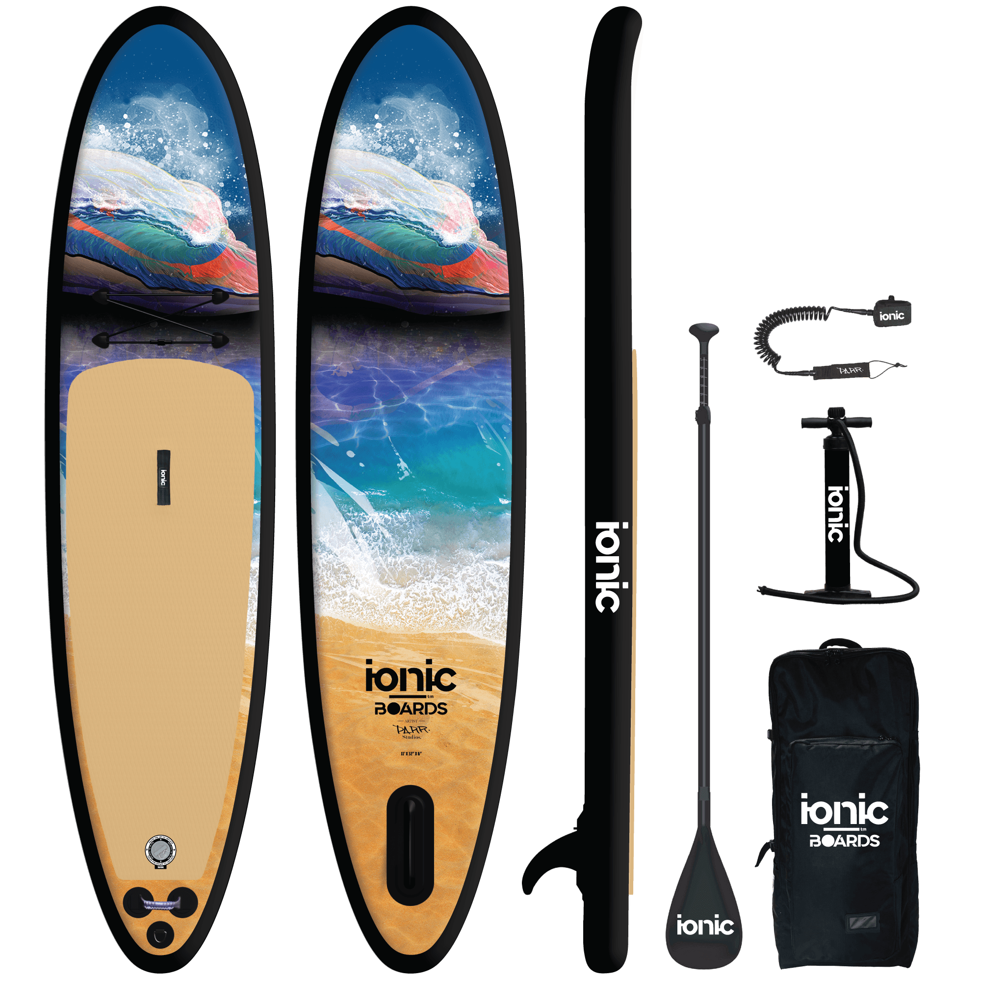Ionic All Water - Black Wave - 11'0 Inflatable Paddle Board Package - Canadian Board Company